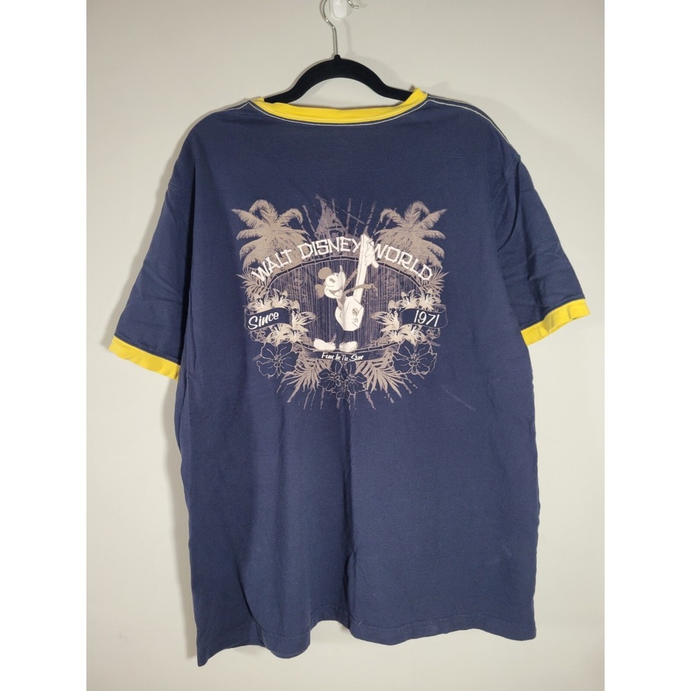 Disney Parks "Fun‎ in the Sun", Blue, Short Sleeve Shirt Size XL Adult